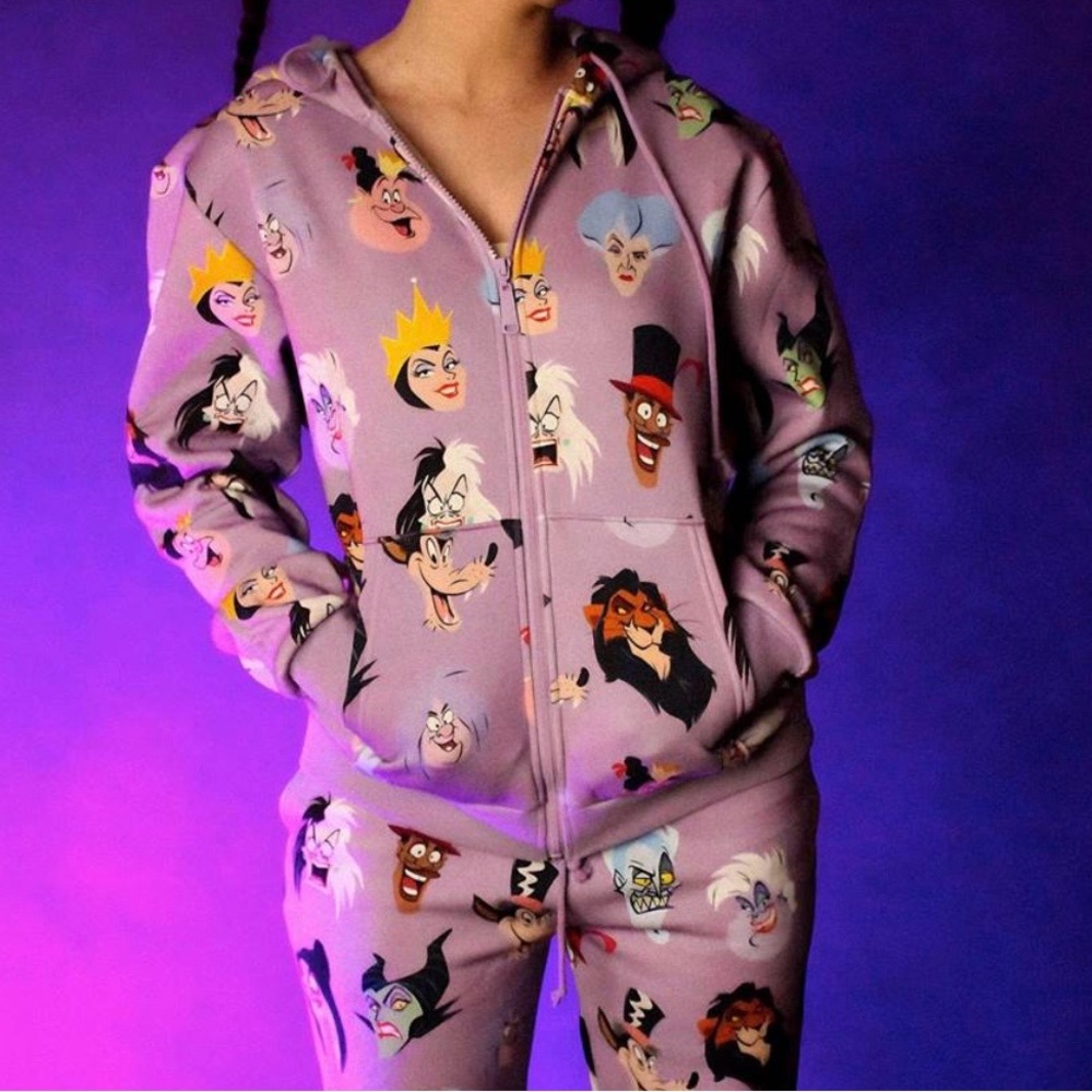 Disney Villains Purple Hoodie Set sz SMALL